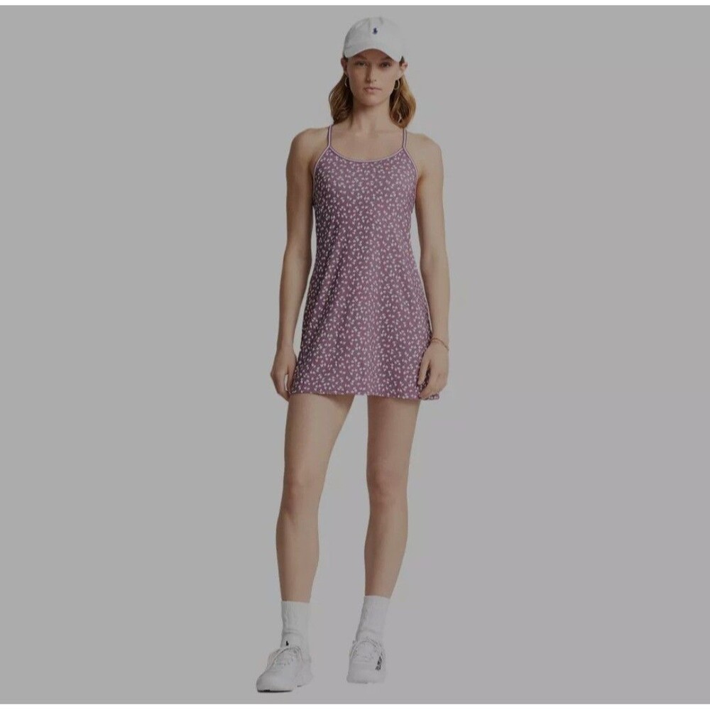$228 RLX Ralph Lauren Woman's Printed Racerback Sleeveless Tennis Dress Sz M NWT